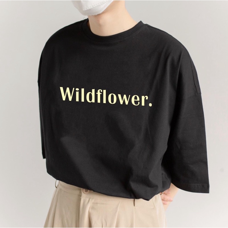 Áo Thun Wildflower Tay Lỡ Chất 100% Cotton Cao Cấp Form Rộng Đẹp Unisex Mặc Đôi Mặc Cặp Cho Nam Nữ LOHA