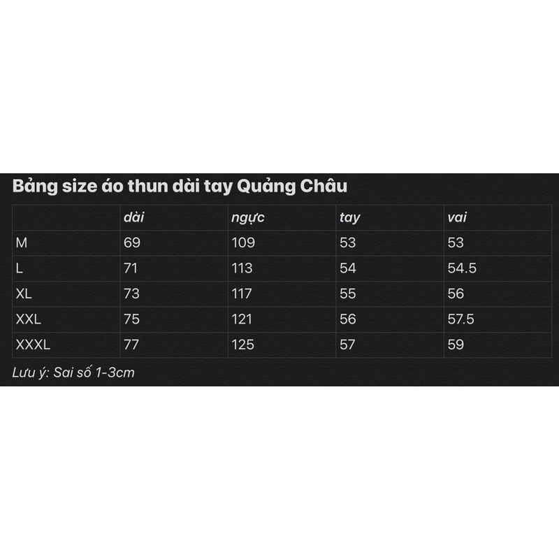 Áo phông thun dài tay QC