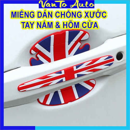 ⚡Video Thật⚡ Bộ 8 Miếng Dán Cao Su Chống Trầy Xước Tay Nắm &amp; Hõm Cửa Ô Tô - Bộ Miếng Dán Chống Xước Hõm Tay Nắm Cửa Ô Tô