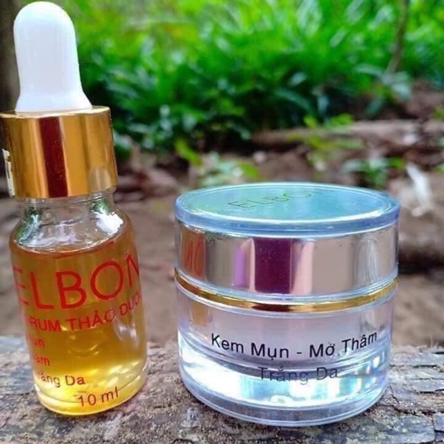 Elbon kem mụn combo