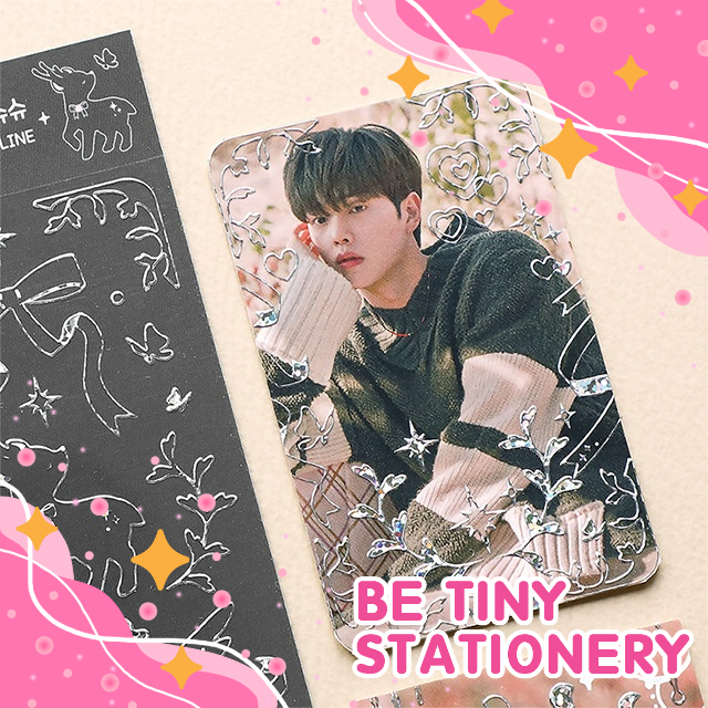 Sticker trang trí Toploader Hologram lines Hàn quốc - Be Tiny Stationery