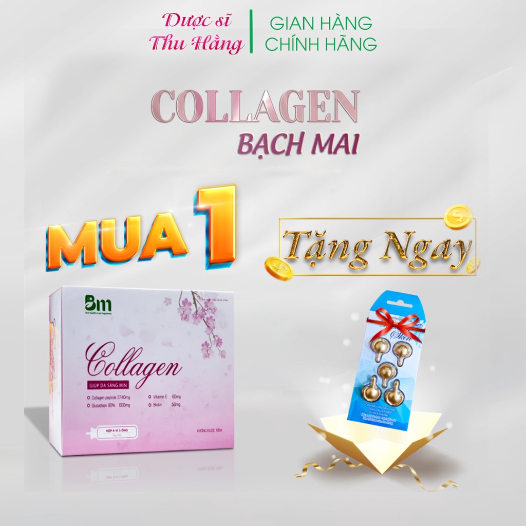 Collagen nước trắng da sáng hồng da Bạch Mai 200ml - Dùng là thích