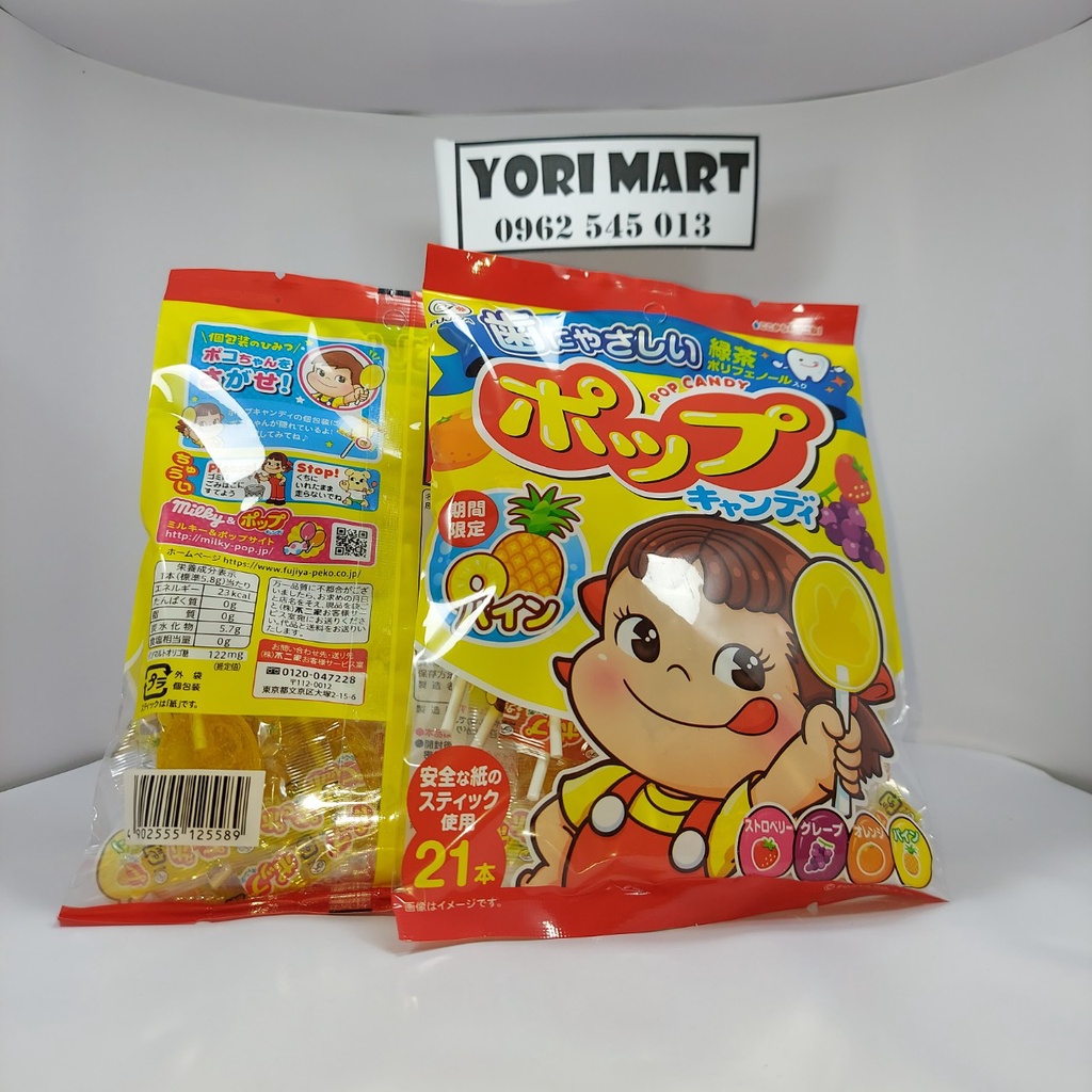 Kẹo Mút Trái Cây Nhật Bản Không Sâu Răng - Bổ sung DHA - IQ cho bé