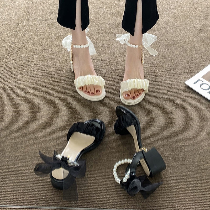 Sandal Cao Gót Thiết Kế Mới Thời Trang Mùa Hè Theo Phong Cách Pháp