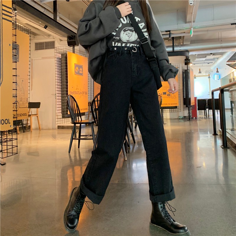 [SẴN] Quần jean ống rộng Ulzzang Quảng Châu QDJ46