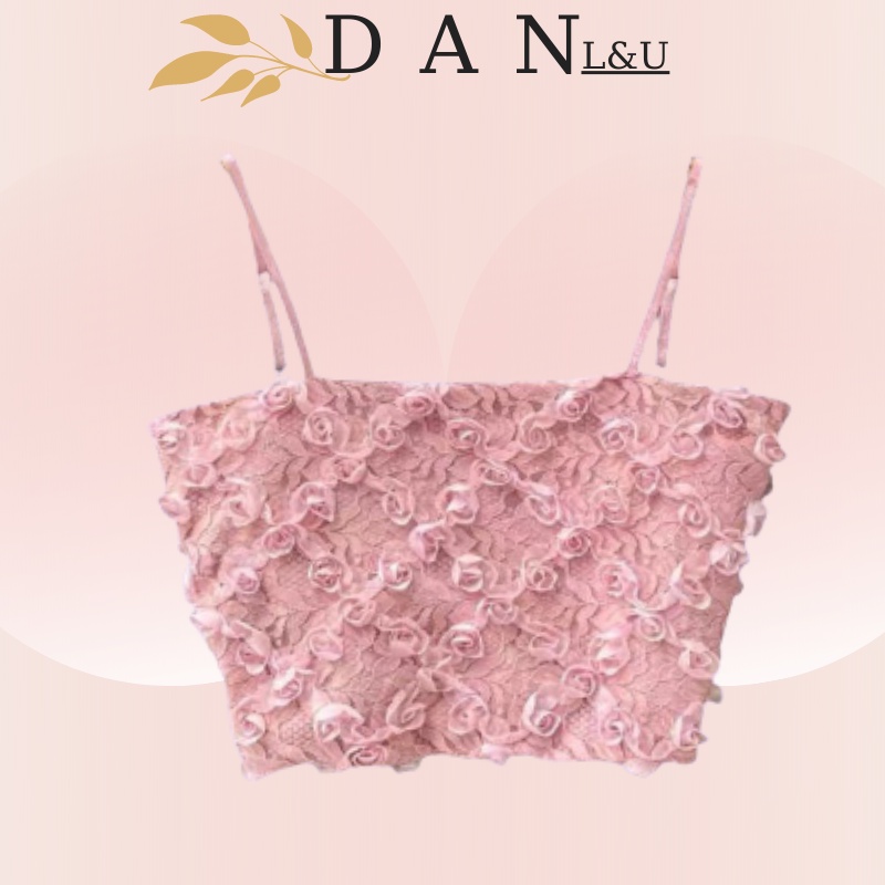 Áo Ngực Bra Cotton Phối Ren Hoa Siêu Xinh Cho Nữ DAN L&amp;U 3157