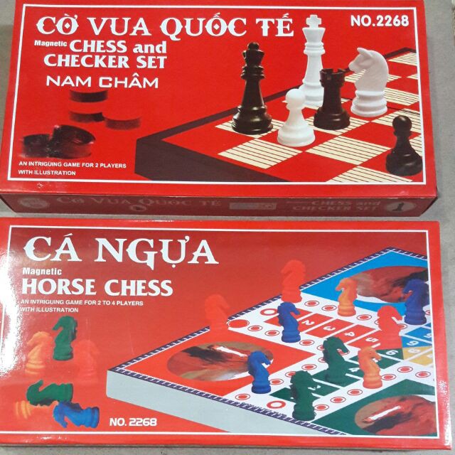 Cờ vua, cá ngựa nam châm to (35*35 cm)