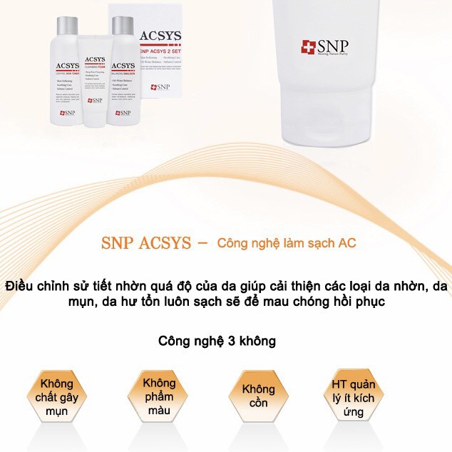 Sữa Rửa Mặt Da Mụn SNP ACSYS Sạch nhờn ngừa mụn | BigBuy360 - bigbuy360.vn