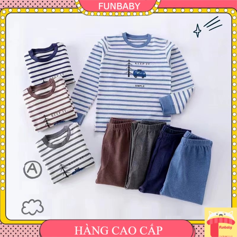 Đồ bộ cotton cho bé trai 1-5 tuổi hãng MUSIC ISLAND hình oto và chữ START. Bộ dài tay trẻ em cotton len dày dặn mềm mịn