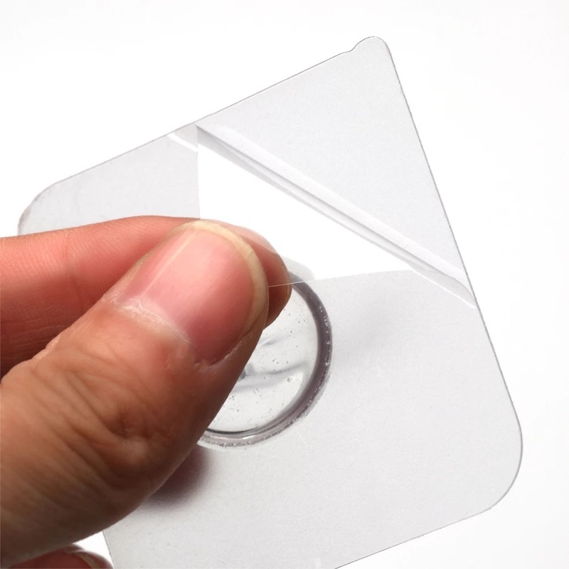 Giá Đỡ Nhựa Trong Suốt Treo Áo Khoác Gắn Tường Không Cần Khoan 5*5cm