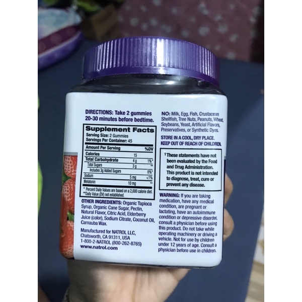 kẹo dẻo ngủ ngon Natrol Melatonin Sleep 90 viên (cam kết chính hãng Mỹ)