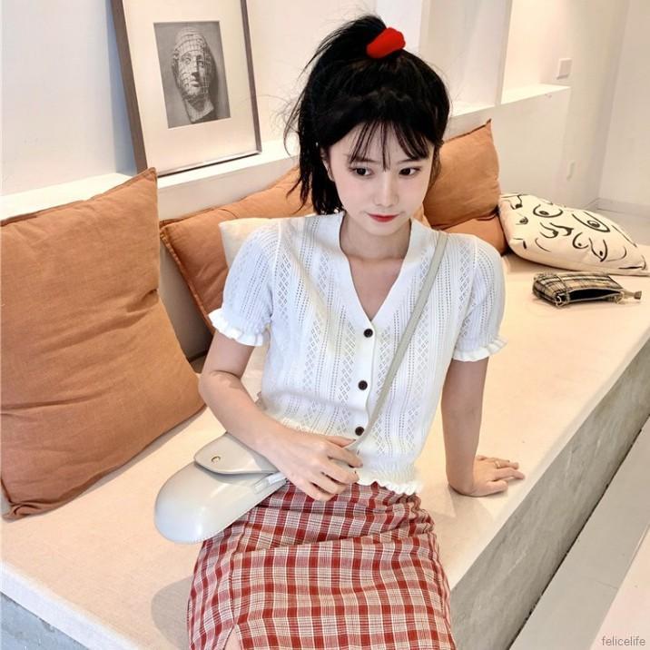 Áo Len Cổ Chữ V Thời Trang Dành Cho Nữ
