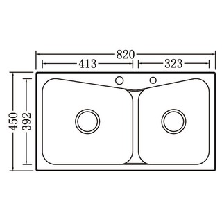 CHẬU INOX 2 HỐ EUROLIFE EL-C8245