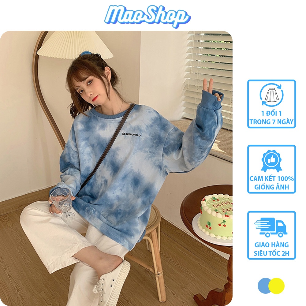 Áo Nỉ Nữ form rộng Bigsize Unisex 💖 Áo sweater nữ ulzzang phong cách Hàn Quốc C66 - Maoshop