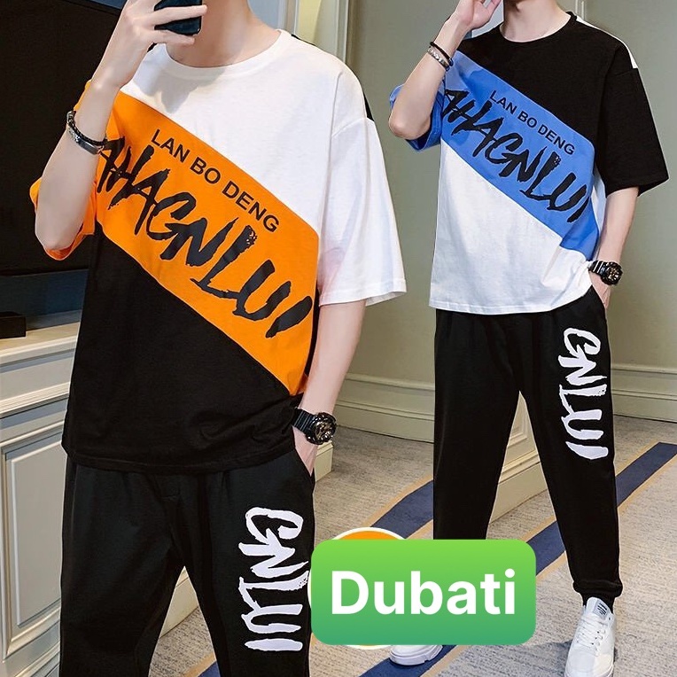 ĐỒ BỘ THỂ THAO LANBO DÀI TREND MÙA HÈ, ĐỒ BỘ THỂ THAO NAM, CHẤT VẢI MỀM MỊN THOÁNG MÁT- DUBATI FASHION