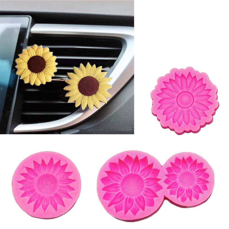 Khuôn Silicone Làm Đồ Thủ Công Hình Hoa Hướng Dương Trang Trí Nhà Cửa