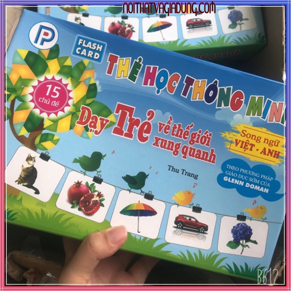 Thẻ Học Thông Minh Cho Bé, Flashcard Chơi Học Tiếng Anh Phát Triển Trí Tuệ Cho Bé 1, 2, 3, 4 Tuổi Loại To Cứng Trắng