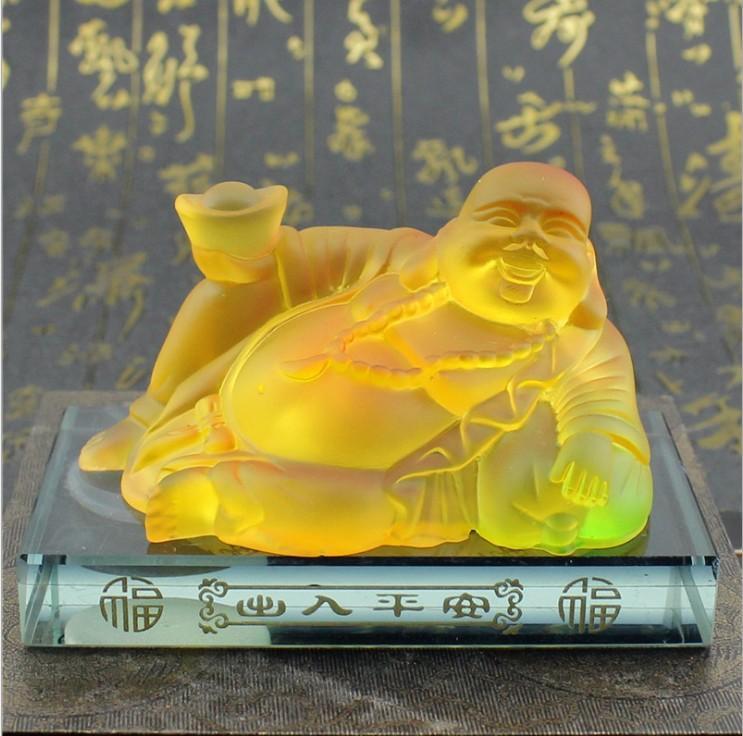 Tượng Phật Di Lặc Nguyên Bảo Phong Thủy Xe Hơi Chất Liệu Cao Cấp Lỗ Nhỏ Để Nước Hoa