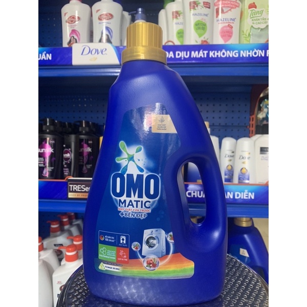 Nước giặt Omo matic cửa trước bền đẹp chai 2.3kg