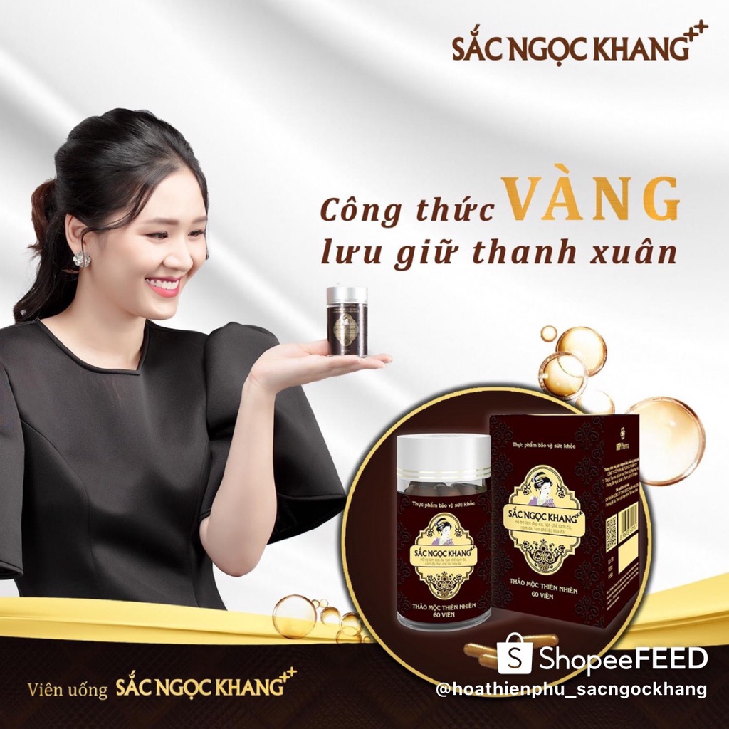 Bộ kết hợp khỏe trong &amp; đẹp ngoài cao cấp Sắc Ngọc Khang giúp duy trì làn da khỏe đẹp tràn đầy sức sống và không námsạm