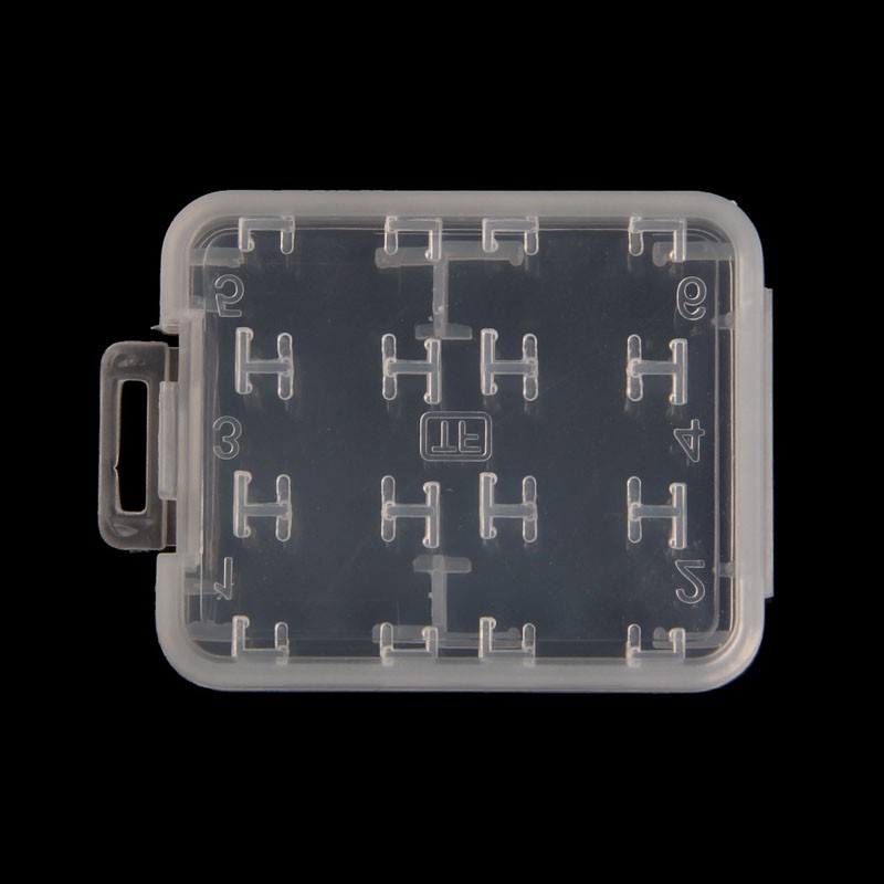 5PCS Plastic Transparent Standard SD SDHC Memory Card Case Holder Box Storage