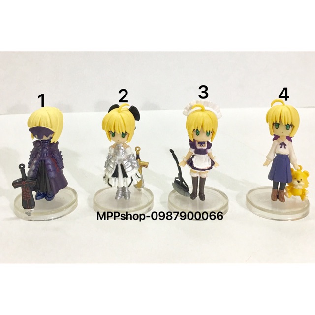 Bộ tượng figure fate stay night để bàn gồm 4 hình