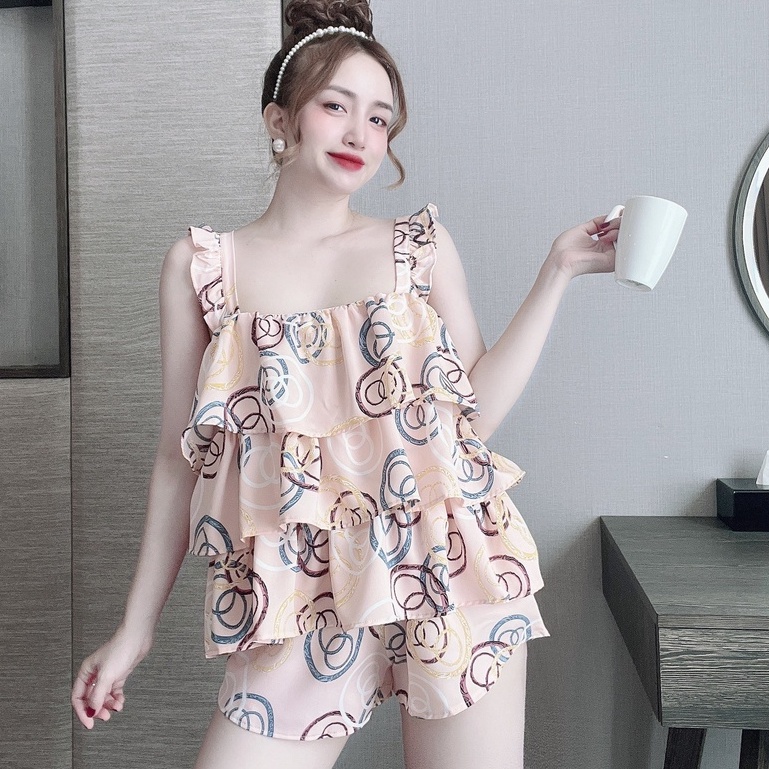 Bộ Ngủ Nữ- Đồ mặc Nhà &lt; Free Ship&gt; BỘ MANGO 3 TẦNG 40-65 kg