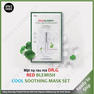 Mặt nạ rau má làm dịu da mụn DR.G RED BLEMISH COOL SOOTHING MASK SET (10EA)