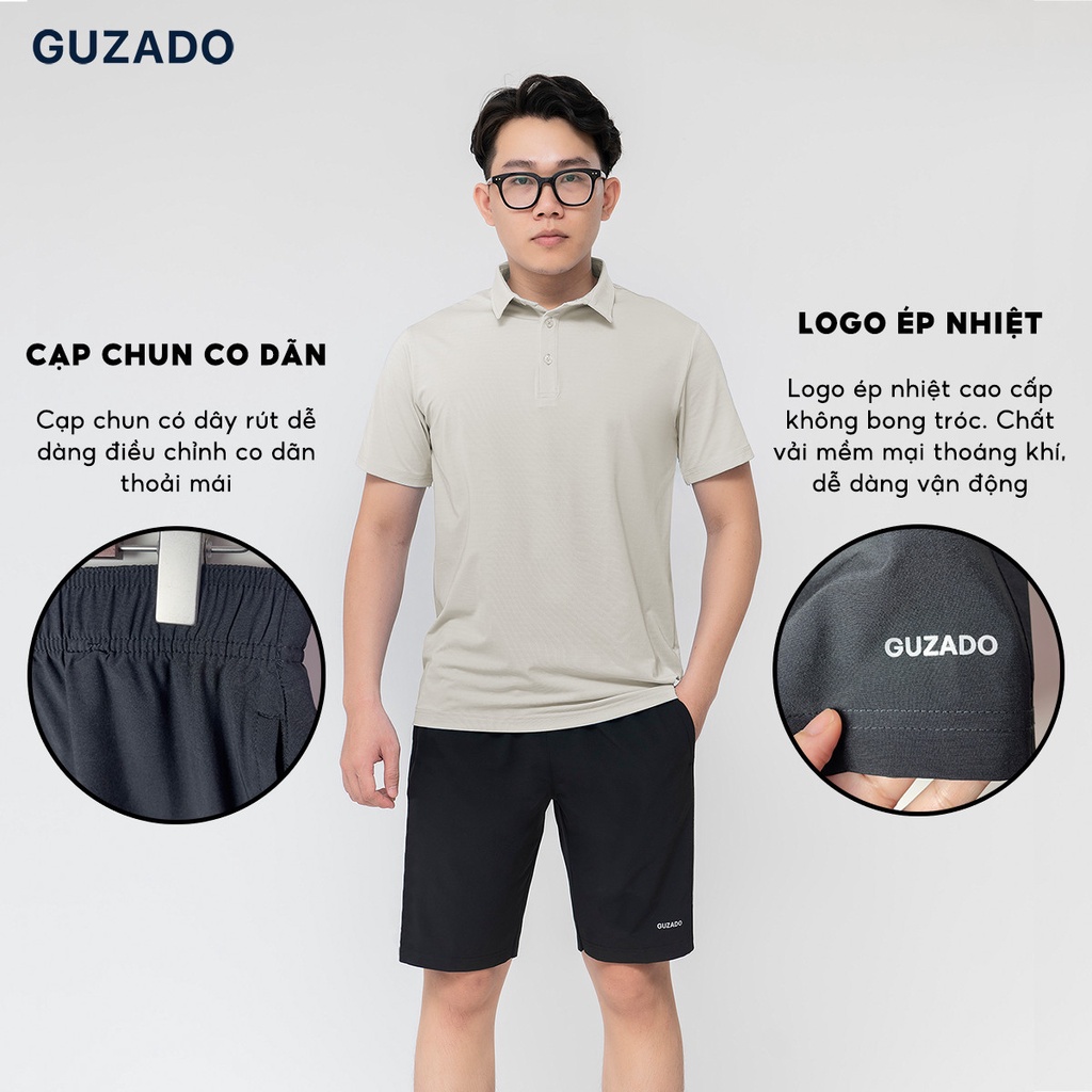 Áo Polo Nam Có Cổ Guzado Chất Coolmax Cao Cấp,Mát Mẻ,Thấm Hút Mồ Hôi Cực Tốt GPL01.HN