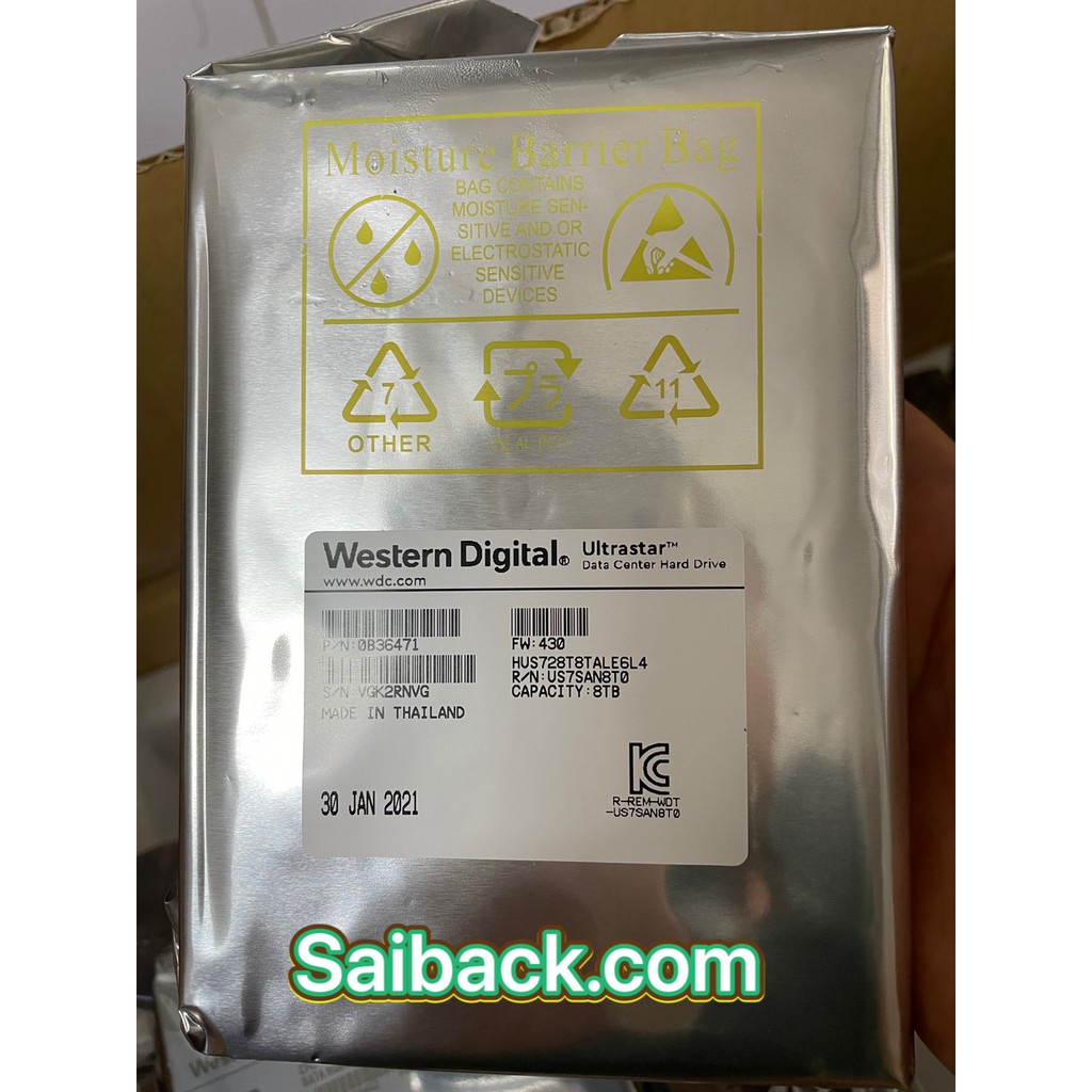 Ổ cứng HDD Western Digital Ultrastar 3.5 inch Sata 3 6TB/8TB/14TB/16TB/18TB