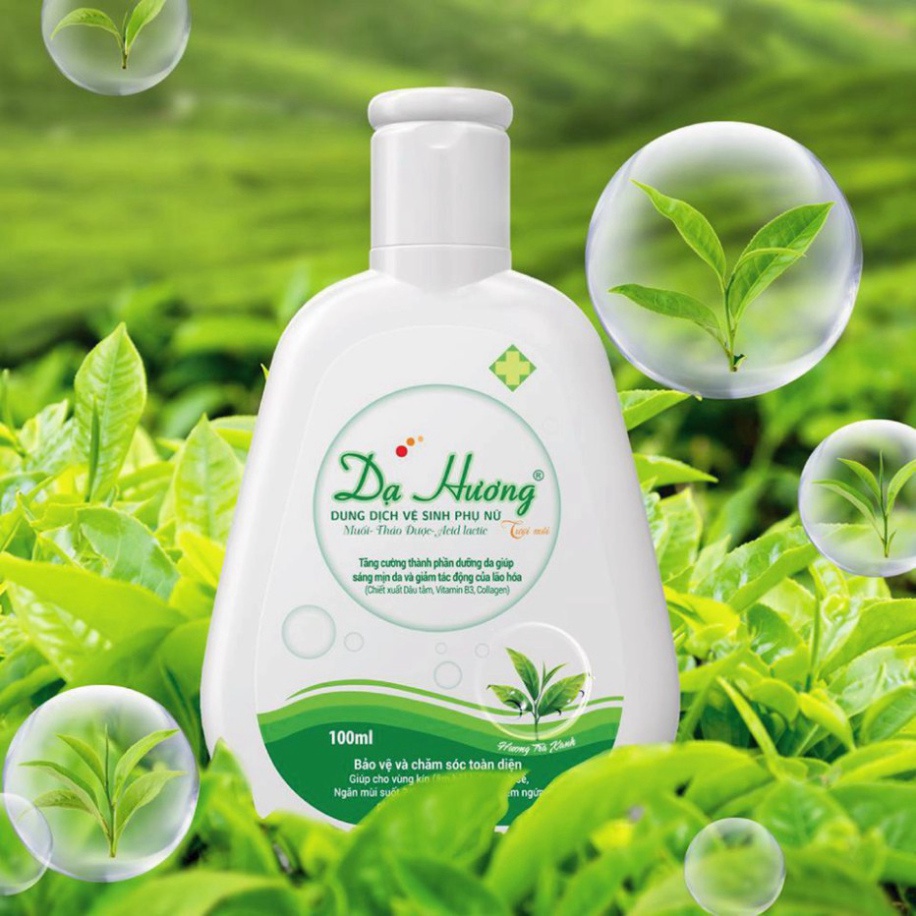 Dung dịch vệ sinh Dạ Hương phụ nữ hương trà xanh 100ml - Dạng gel truyền thống dịu nhẹ tươi mát