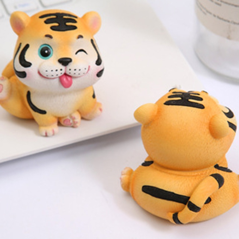 Mô hình con hổ dễ thương dùng để trang trí tiểu cảnh nhựa resin