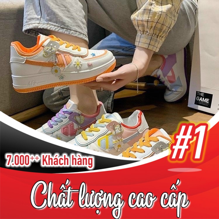 Tuyển Sỉ CTV Giày Thể Thao Sticker Đế Bằng Thời Trang Nữ - Ảnh tự chụp