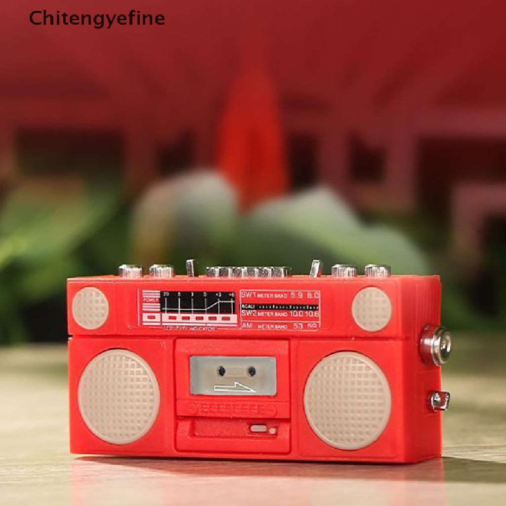 CTYE DollHouse Mini ornaments Mini nostalgic radio recorder model toy decorations FINE