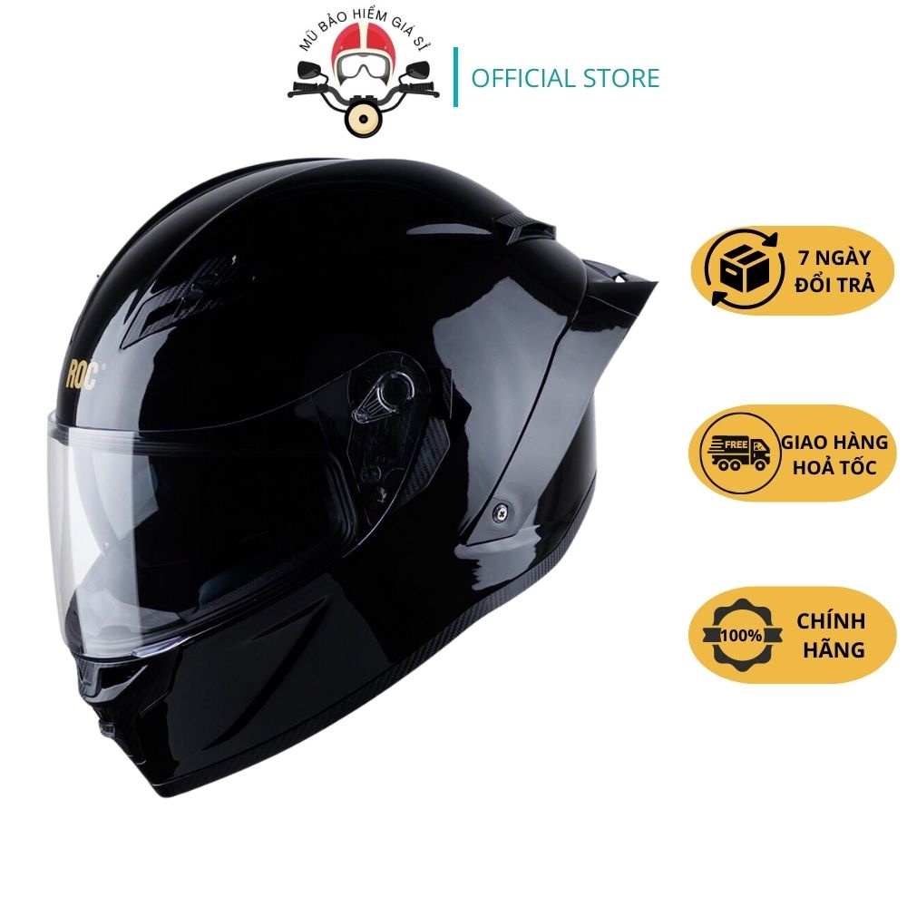 Mũ nón bảo hiểm Fullface 1 kính ROC 01 - ROC R03 - RO5 2 Kính tem Leopard chính hãng bảo hành 24 tháng