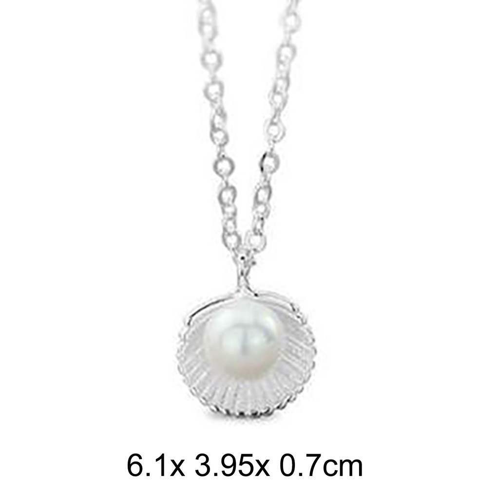 Dây chuyền thiết kế vỏ sò đính hạt ngọc trai giả sang trọng quý phái dành cho nữ