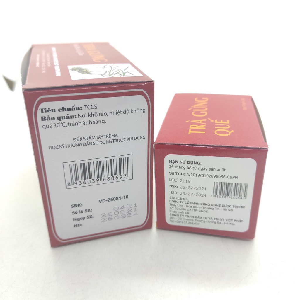 [HÀNG CHÍNH HÃNG] Trà Gừng Traphaco