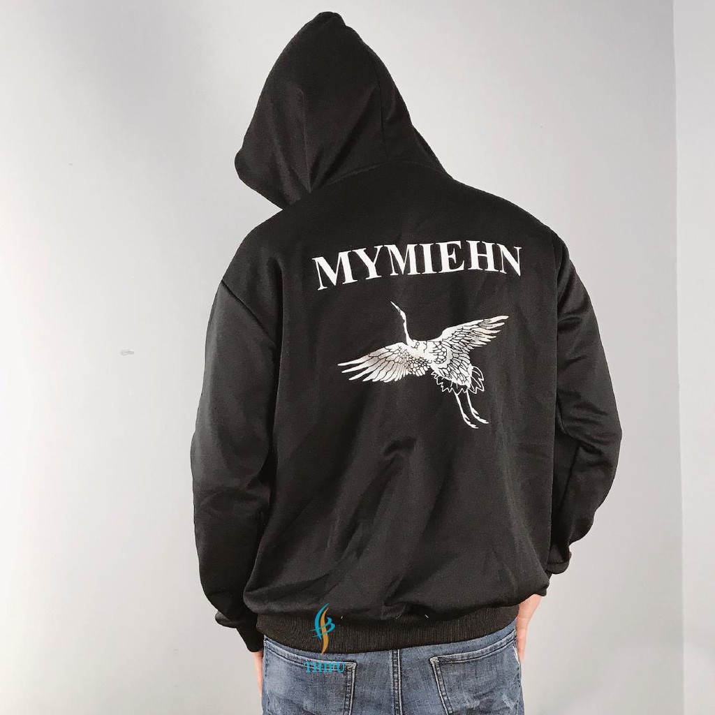Áo hoodies nam ịn hình chim hạc bắt mắt dành cho các teen boy