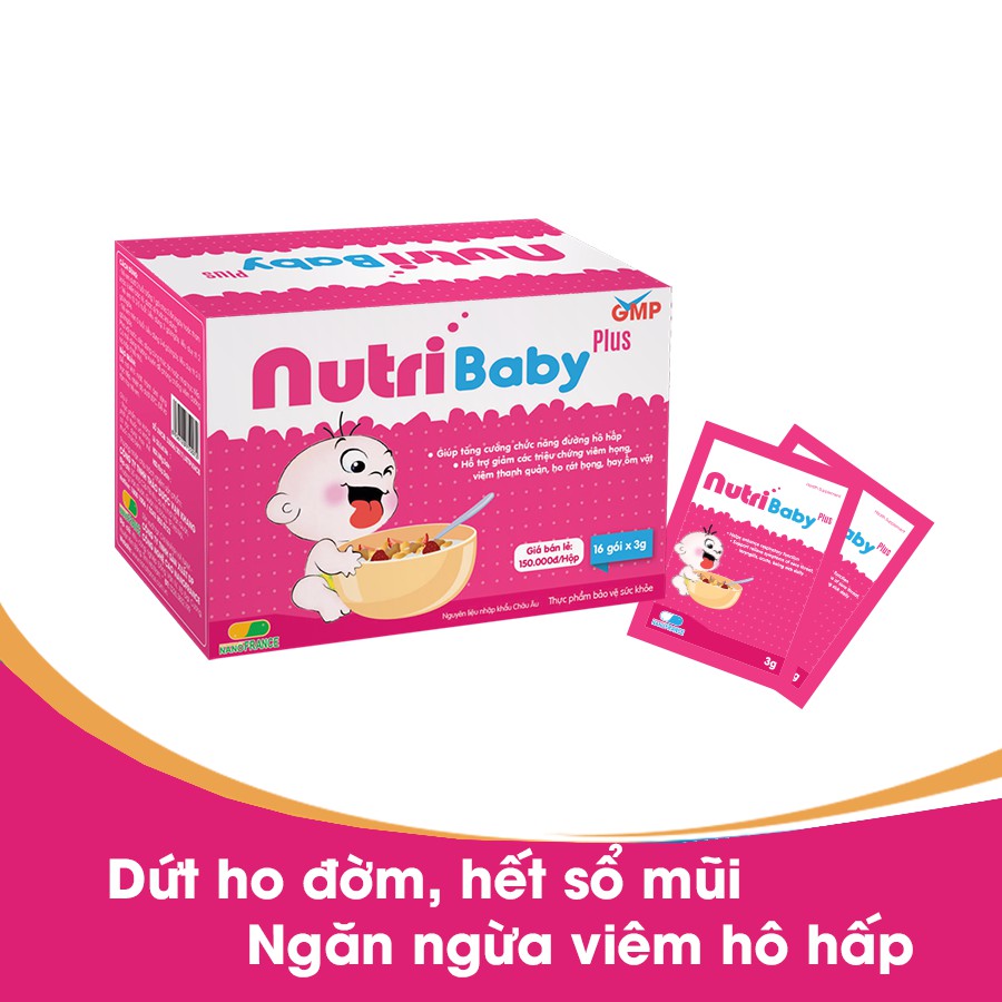 [Kèm Quà Tặng] Nutri Baby Plus - Giúp tăng cường chức năng đường hô hấp. Giảm viêm họng, thanh quản, rát họng