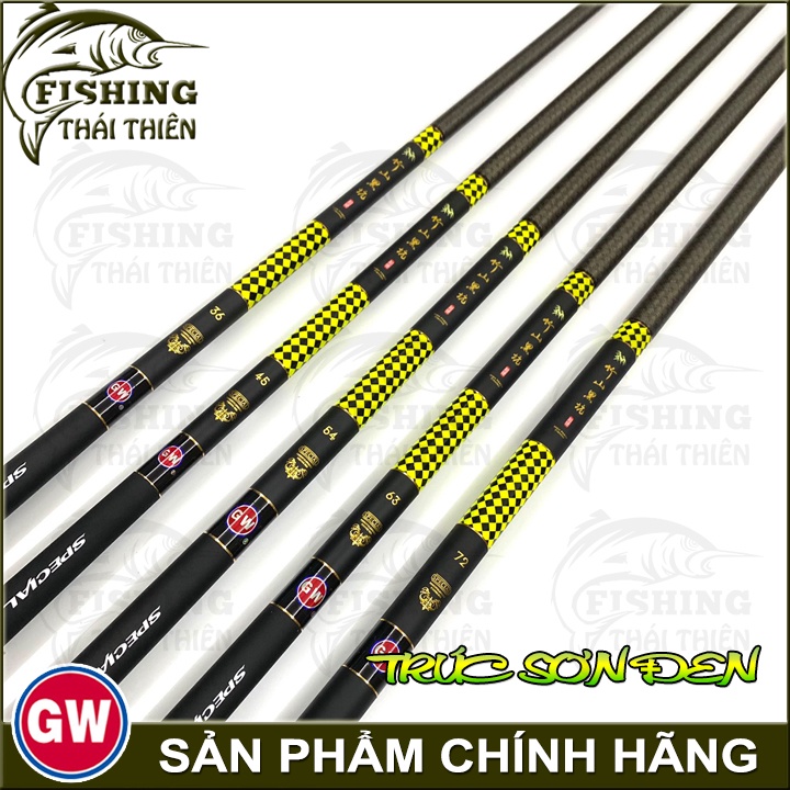 Cần Câu Tay GW Trúc Sơn Đen Sản Phẩm Chính Hãng 3m6, 4m5, 5m4, 6m3, 7m2