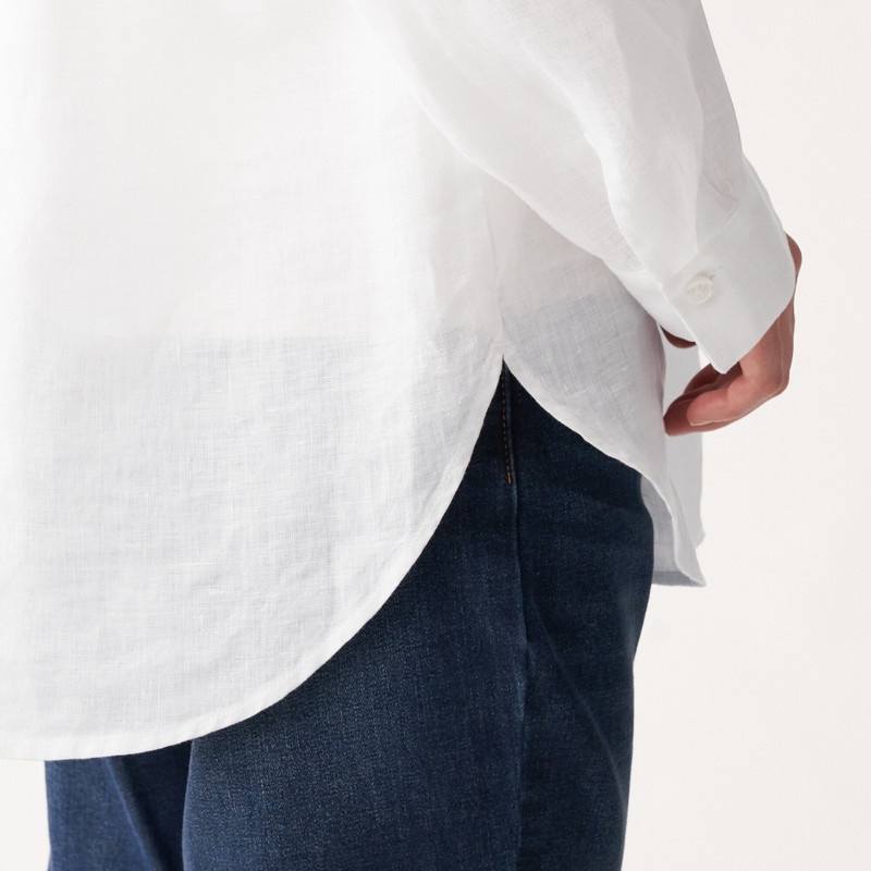 Muji Áo Tunic French Linen Washed
