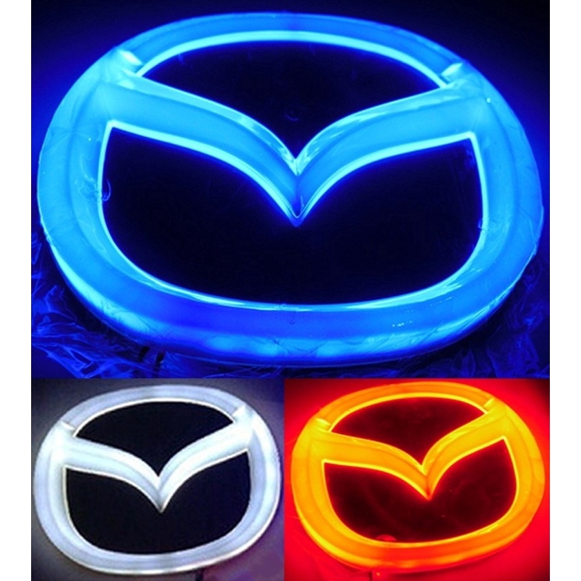 đèn biểu tượng xe 4D led logo ánh sáng lạnh logo biểu tượng nhãn dán bóng đèn cho mazda