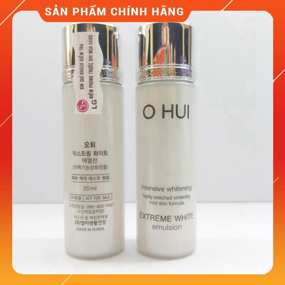 Sữa Dưỡng Trắng Da Mờ Nám Tàn Nhang 20ml - Ohui Extreme White Emulsion