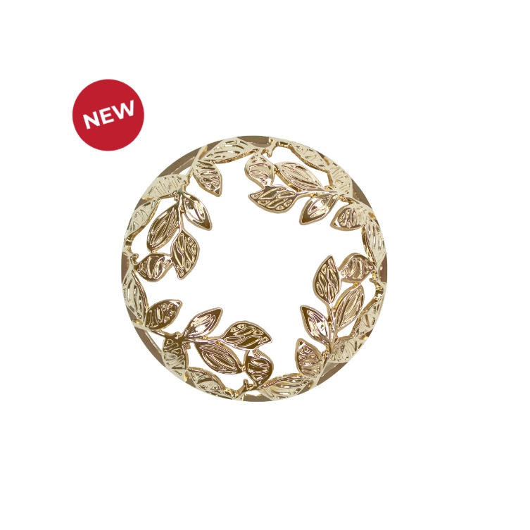 Chụp nến trang trí - Antique Gold Leaves