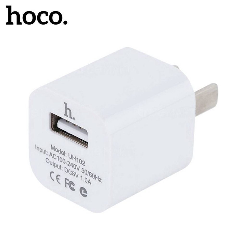 Củ sạc 5V-1A Hoco UH102 chân dẹt chất liệu cao cấp nhỏ gọn, dễ dàng sử dụng