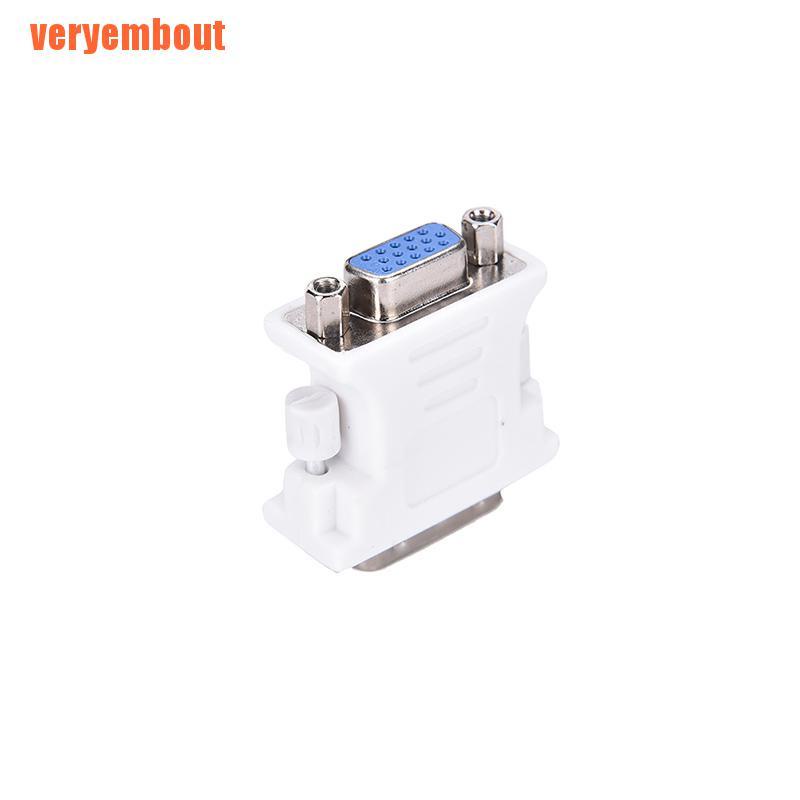 15 Pin VGA Female to 24+1 pin DVI-D Male Adapter Video Converter for PC L