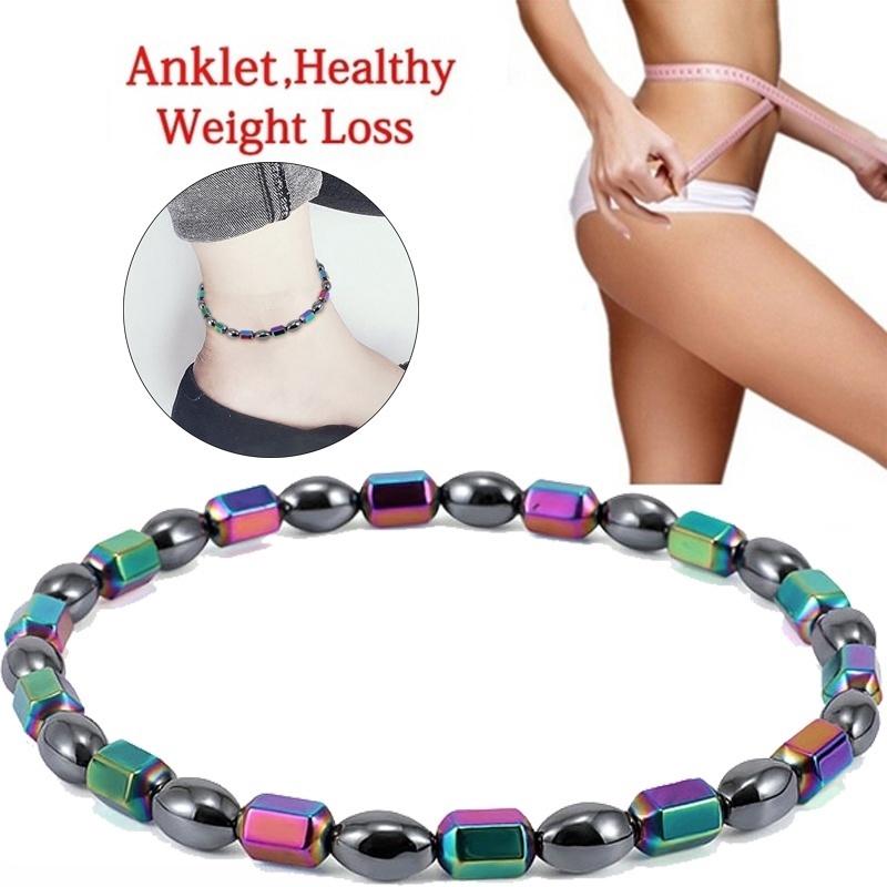 Lắc Chân Chuỗi Hạt Đá Hematite Giảm Cân Chống Mệt Mỏi Chăm Sóc Sức Khỏe