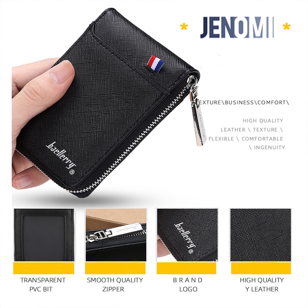 Ví đựng thẻ card ,thẻ hàng mini da saffiano mini nam nữ khóa kéo an toàn VD07