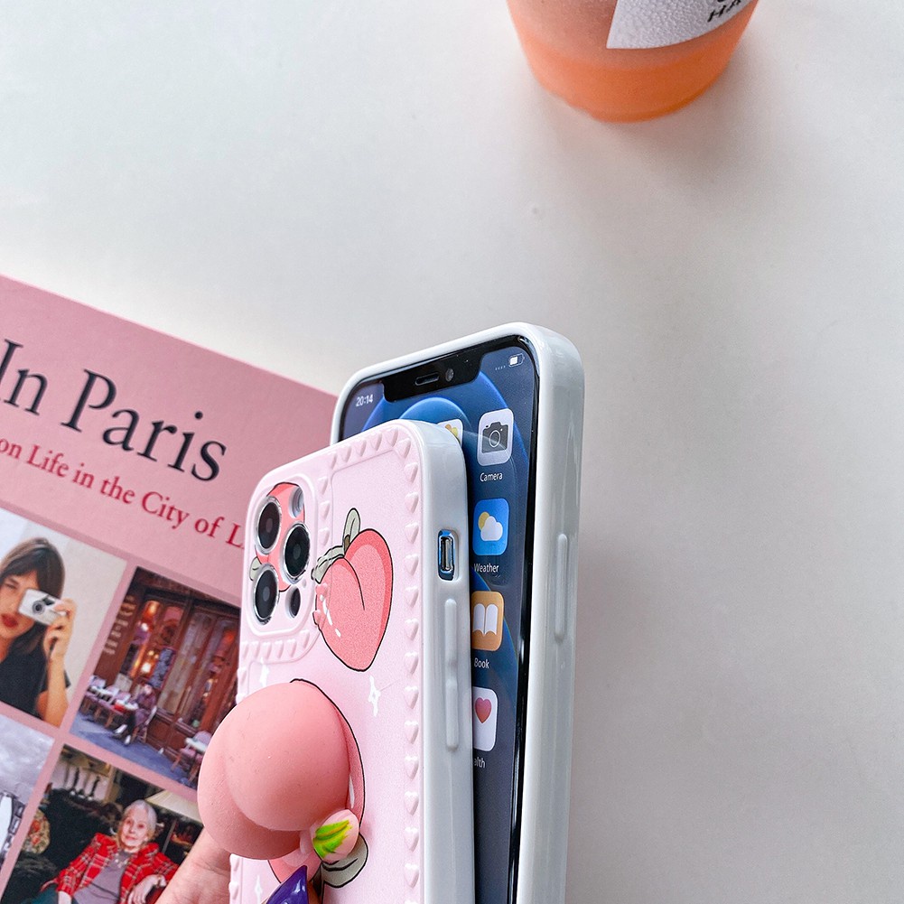 Ốp Điện Thoại Mềm Chống Sốc Màu Kẹo Hình Quả Đào Dễ Thương Cho OPPO Reno 4Z 5 6 Reno6 Reno5 Realme C1 X XT X2