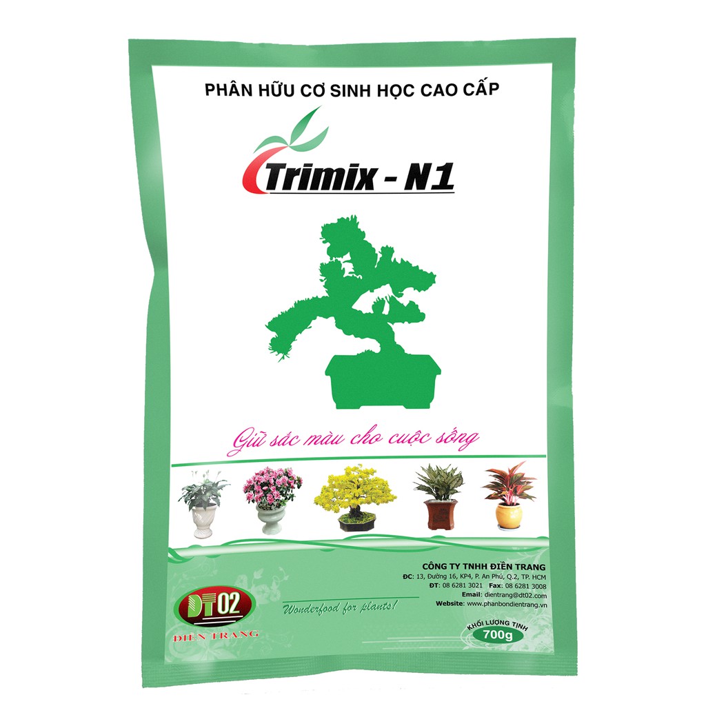 Phân hữu cơ sinh học TRIMIX-N1 dạng viên 700g